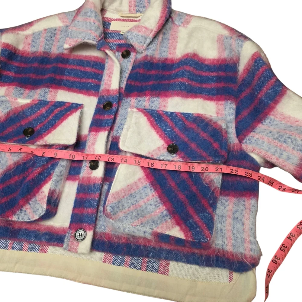 Blanknyc Plaid Boxy Crop Oversized Shacket Size S - Picture 5 of 11